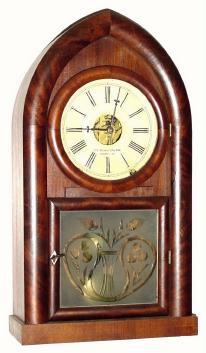 C.1855, E, C., Brewster and Son, Bristol, Conn., 8-day time and strike beehive clock in good condition. — Antique Clocks Price Guide