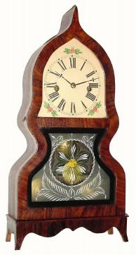 C.1970, Reproduction of J. C. Brown small acorn clock with French feet. — Antique Clocks Price Guide