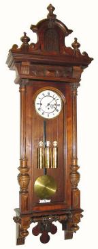 C.1880, Austrian, Gebrueder Resch, 3-Wt grand sonnerie Vienna regulator in a walnut case and in good original condition, with original top. — Antique Clocks Price Guide