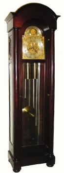 C.1925, Herschede Hall Clock Co., Cincinnati, O., Pattern No. 86, 9-tube floor standing clock in very good to excellent original condition. — Antique Clocks Price Guide