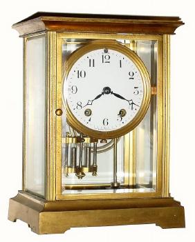 C.1913, Seth Thomas Clock Co., "Empire No. 301", 8-day time/strike crystal regulator. — Antique Clocks Price Guide