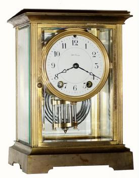 C.1920, Seth Thomas Clock Co., "Empire No. 301", 8-day time and strike crystal regulator in generally good original condition. — Antique Clocks Price Guide