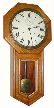 C.1909, Seth Thomas Clock Co., World, 15-day, octagon long drop school timepiece in generally good restored condition. — Antique Clocks Price Guide