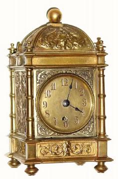 C.1910, French miniature Renaissance-style timepiece. — Antique Clocks Price Guide