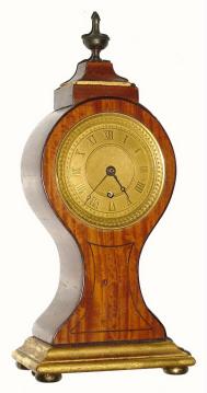C.1880, English, rare fusee balloon clock, miniature with ormolu dial. — Antique Clocks Price Guide
