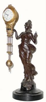 C.1910, Mixed lot: "Diana", 8-day bronzed spelter swinging timepiece. — Antique Clocks Price Guide