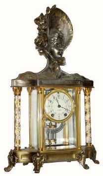 C.1909, Seth Thomas Clock Co., "Empire No. 31", 8-day time/strike crystal regulator. — Antique Clocks Price Guide