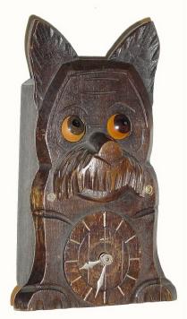 C.1950, German, Rotating Eye Scotty novelty clock. — Antique Clocks Price Guide