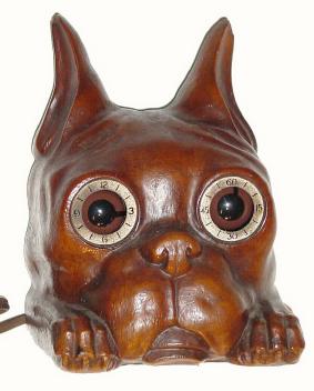 C.1955, Mastercrafters, Chicago, Ill, "The Duke" , 110v, rotating lighted eye clock. — Antique Clocks Price Guide