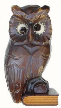 C.1950, Oswald Uhrenfabrik, Rotating Eye "Wise Owl" clock in good original condition. — Antique Clocks Price Guide