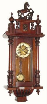 C.1900, German, "R-A" Spring Driven wall regulator in the Alt Deutsch style. — Antique Clocks Price Guide