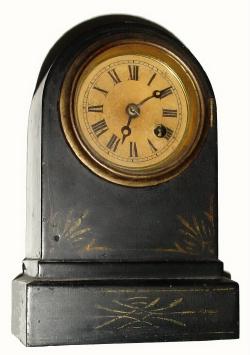 C.1875, Terry Clock Co., Waterbury, Conn., 30-Hour iron case timepiece. — Antique Clocks Price Guide