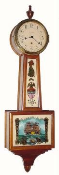 C.1930, Waltham Clock Co., 8-day lever banjo timepiece, mid size. — Antique Clocks Price Guide