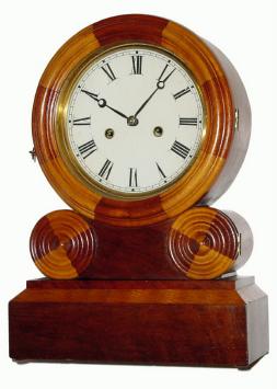 C.1875, E. Ingraham and Co., "Grecian Mosaic" 30-hour time/strike shelf clock, in excellent restored condition. — Antique Clocks Price Guide