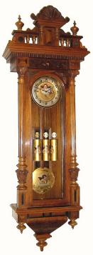 C.1895, Austrian, 3-Wt Grand Sonnerie Vienna Regulator, in a walnut case, and in very good original condition. — Antique Clocks Price Guide