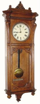 C.1886, Seth Thomas Clock Co., Marcy, 8-day time/strike with striking on quarter hours on two cup bells and the hour on a gong rod. — Antique Clocks Price Guide