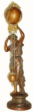 C.1900, Ansonia Clock Co., "Juno" Ball Swing clock in very good original condition. — Antique Clocks Price Guide