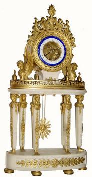 C.1850, French, Marble and Gilt bronze mantel clock, same style as previous lot, — Antique Clocks Price Guide