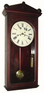 C.1910, Waltham Clock Co., "Regulator No. 35" (?), 8-day wall timepiece. — Antique Clocks Price Guide