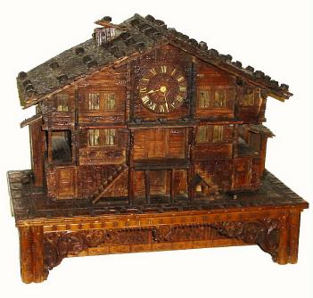 C.1885, Swiss, Chalet Musical Clock. — Antique Clocks Price Guide