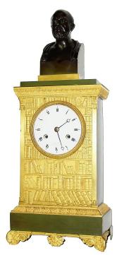 C.1850, French, Nicod, Rue de Sts Perres, Figural Clock, — Antique Clocks Price Guide