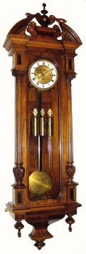 C.1875, Austrian, 3-Wt, Grand Sonnerie wall clock in walnut. — Antique Clocks Price Guide