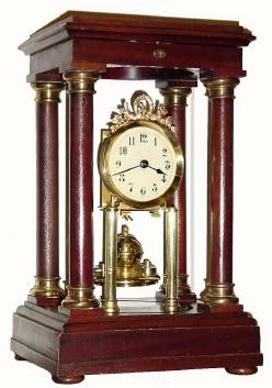 C.1908, Gustav Becker, rare 400-day timepiece, with pendulum No.29 in 400 day guide, and movement plate 1207a. — Antique Clocks Price Guide