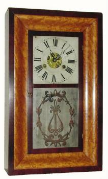 C.1845, William S. Johnson, 16 Courtlandt St., New York, 30-hour time and strike OG shelf clock in very good condition. — Antique Clocks Price Guide