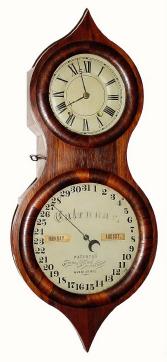 C.1868, Seth Thomas Clock Co., "Office Calendar No. 3" or "PEANUT" double dial calendar clock — Antique Clocks Price Guide