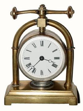 C.1890, French, Novelty Timepiece, from the Industrial Series, this clock depicting a screw press, — Antique Clocks Price Guide