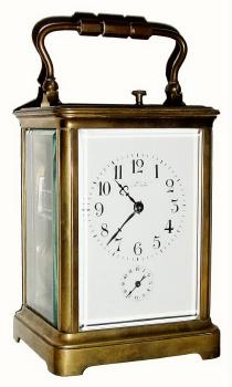 C.1900, French, Grand Sonnerie Carriage Clock with alarm and repeat in Corniche case. — Antique Clocks Price Guide