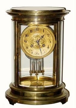 C.1910, French, Marti, scarce "oval" crystal regulator, in excellent original condition. — Antique Clocks Price Guide