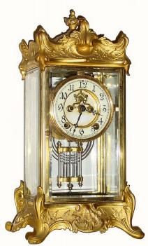 C.1911, New Haven Clock Co., Thoreau, 8-day time/strike crystal regulator. — Antique Clocks Price Guide