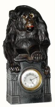 C.1920, Junghans, "Monkey Business", 30-hour German novelty clock. — Antique Clocks Price Guide