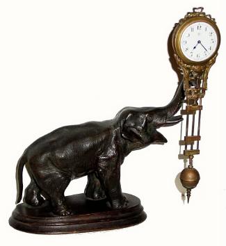 C.1910, Junghans, Elephant 30-hour German swinger timepiece, in very good original condition. — Antique Clocks Price Guide