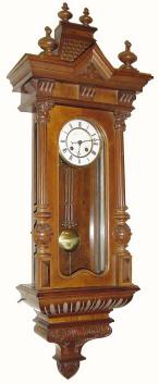 C.1890, German, Vienna regulator clock, eight day, spring driven, 8-day time and strike. — Antique Clocks Price Guide