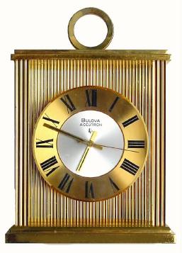 C.1972, Swiss, Bulova ACCUTRON desk clock in good original condition. — Antique Clocks Price Guide