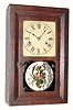 C.1870, Seth Thomas "Kitchen", mini bevel front shelf clock in generally good original condition.