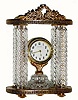 C.1913, New Haven Clock Co., Brass and glass column empire style novelty clock in very good original condition.