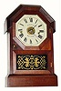 C.1863, Seth Thomas Clock Co., "Octagon Top" 30-hour time/strike/alarm shelf clock with a very nice refinished rosewood veneered case.