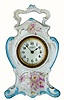 C.1905, New Haven Clock Co., Unusual thirty-hour porcelain case novelty with carrying handle.