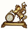 C.1913, William L. Gilbert Clock Co., "Hercules", 8-day time and strike figural clock, in generally good restored condition.