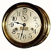 C.1936, Seth Thomas Clock Co., "Merrimac" 30-hour time/strike ship's bell clock.