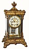 C.1914, Ansonia Clock Co., "Elysian" 8-day time and strike crystal regulator in good as-found condition.