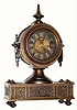 C.1874, American Clock Co., "Tucker No. 2" 30-hour lever movement iron cased mantle timepiece (with bronze finish).