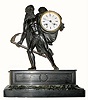 C.1875, French, Bronze Figural Clock Father Time, in as-found condition.