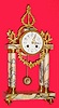 C.1890, French, Marble and Ormolu Portico Clock in generally good condition.