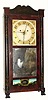 C.1829, Silas Hoadley, Plymouth, Conn., 30-hour time/strike/alarm wood movement half column and splat shelf clock.