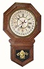 C.1895, New Haven Clock Co., 8-day time and calendar short drop school clock in very good original condition (dirty out of a home in New Brunswick).