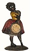 C.1860, Bradley and Hubbard, Meriden, Conn., "Topsy" 30-hour blinking eye clock.